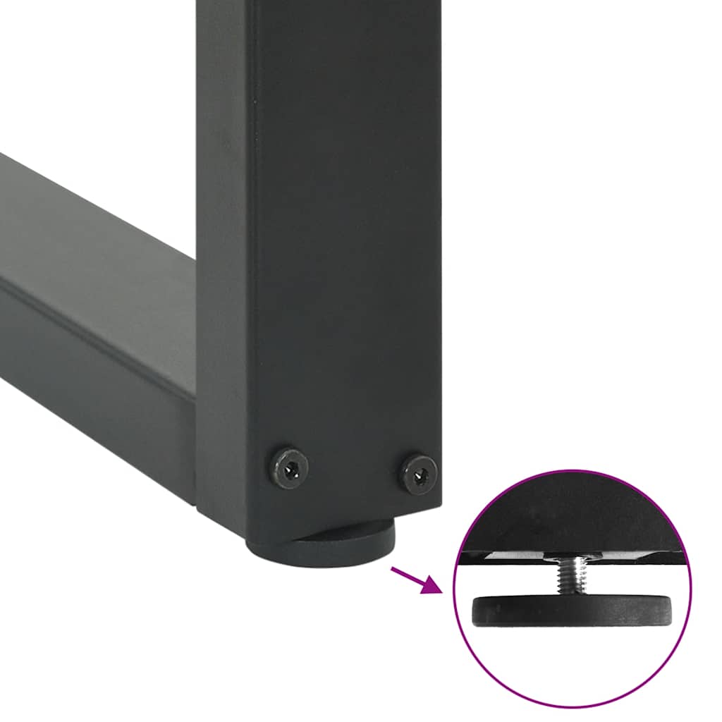 vidaXL Pieds de table à manger en U 2 pcs Anthracite 70x(72-73) cm Acier