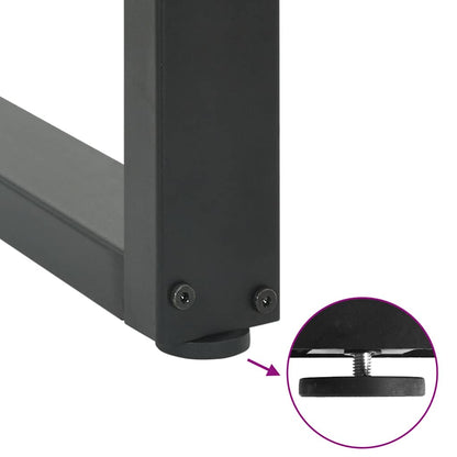 vidaXL Pieds de table à manger en U 2 pcs Anthracite 70x(72-73) cm Acier