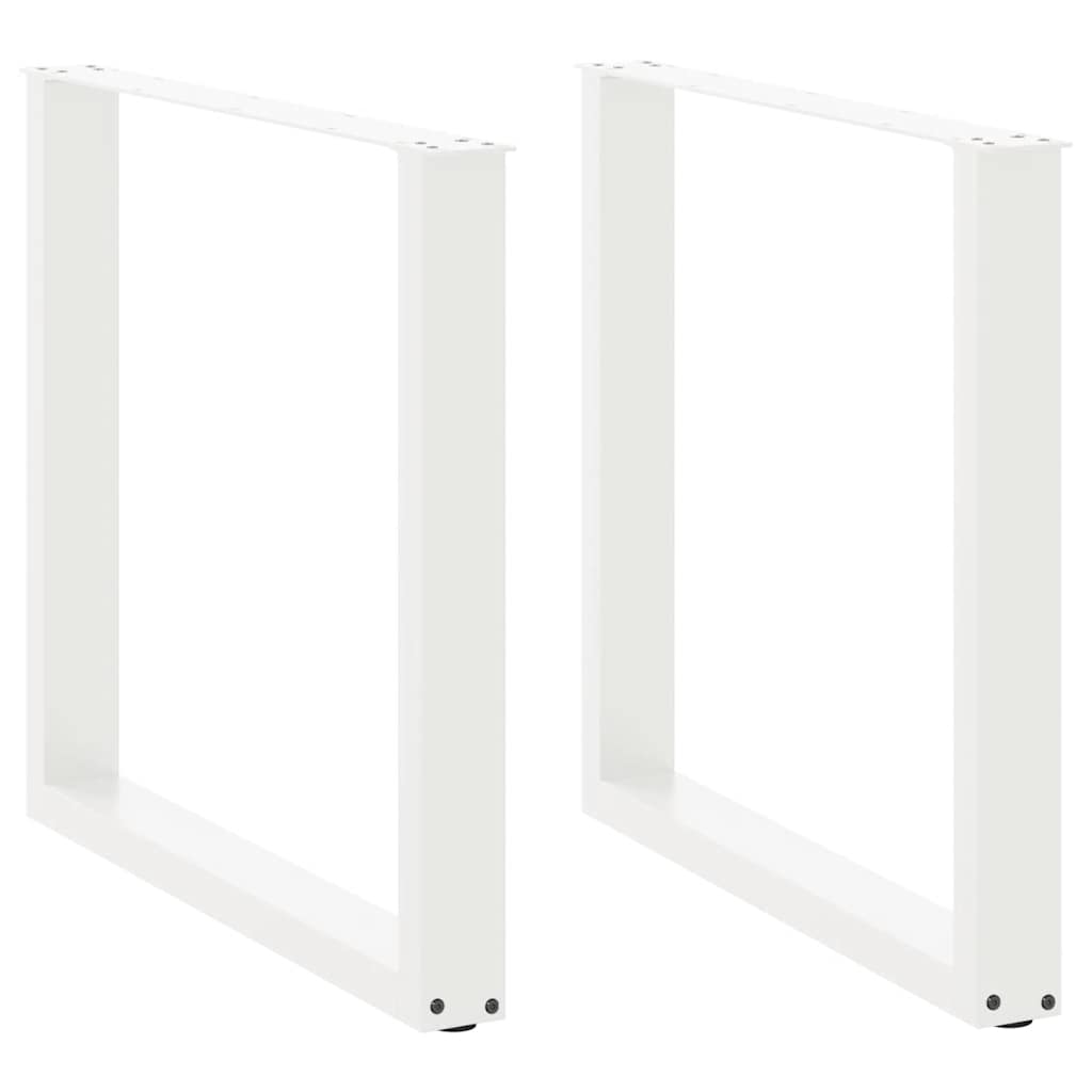 vidaXL Esstischbeine U-Form 2 Stk. Weiß 80x(72-73) cm Stahl