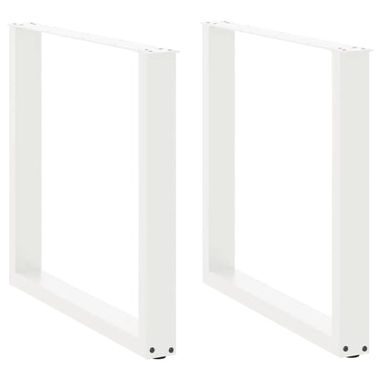 vidaXL Esstischbeine U-Form 2 Stk. Weiß 80x(72-73) cm Stahl