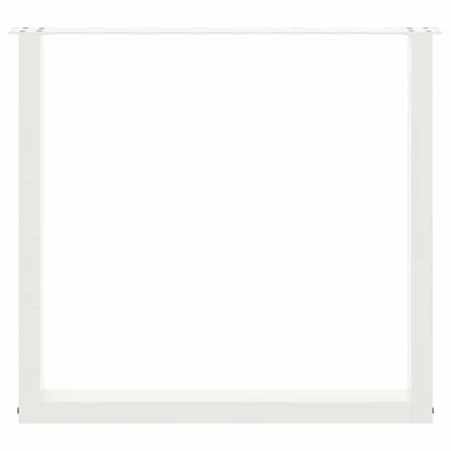 vidaXL Esstischbeine U-Form 2 Stk. Weiß 80x(72-73) cm Stahl