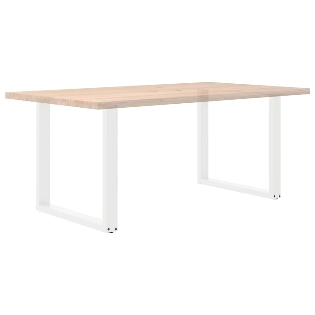 vidaXL Esstischbeine U-Form 2 Stk. Weiß 90x(72-73) cm Stahl
