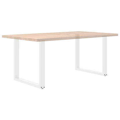 vidaXL Esstischbeine U-Form 2 Stk. Weiß 90x(72-73) cm Stahl