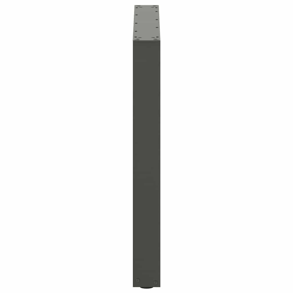vidaXL Esstischbeine U-Form 2 Stk. Anthrazit 90x(72-73) cm Stahl