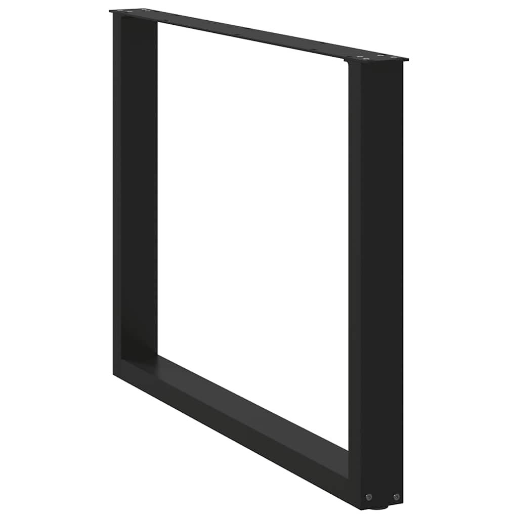 vidaXL Esstischbeine U-Form 2 Stk. Schwarz 100x(72-73) cm Stahl