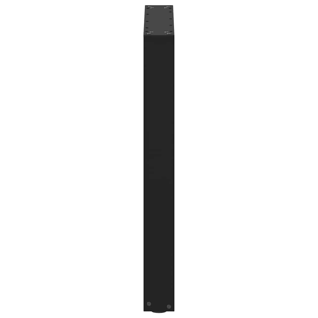 vidaXL Pieds de table à manger en U 3 pcs. Noir 70x(72-73) cm Acier