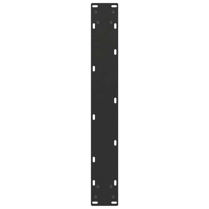 vidaXL Pieds de table à manger en U 3 pcs. Noir 70x(72-73) cm Acier