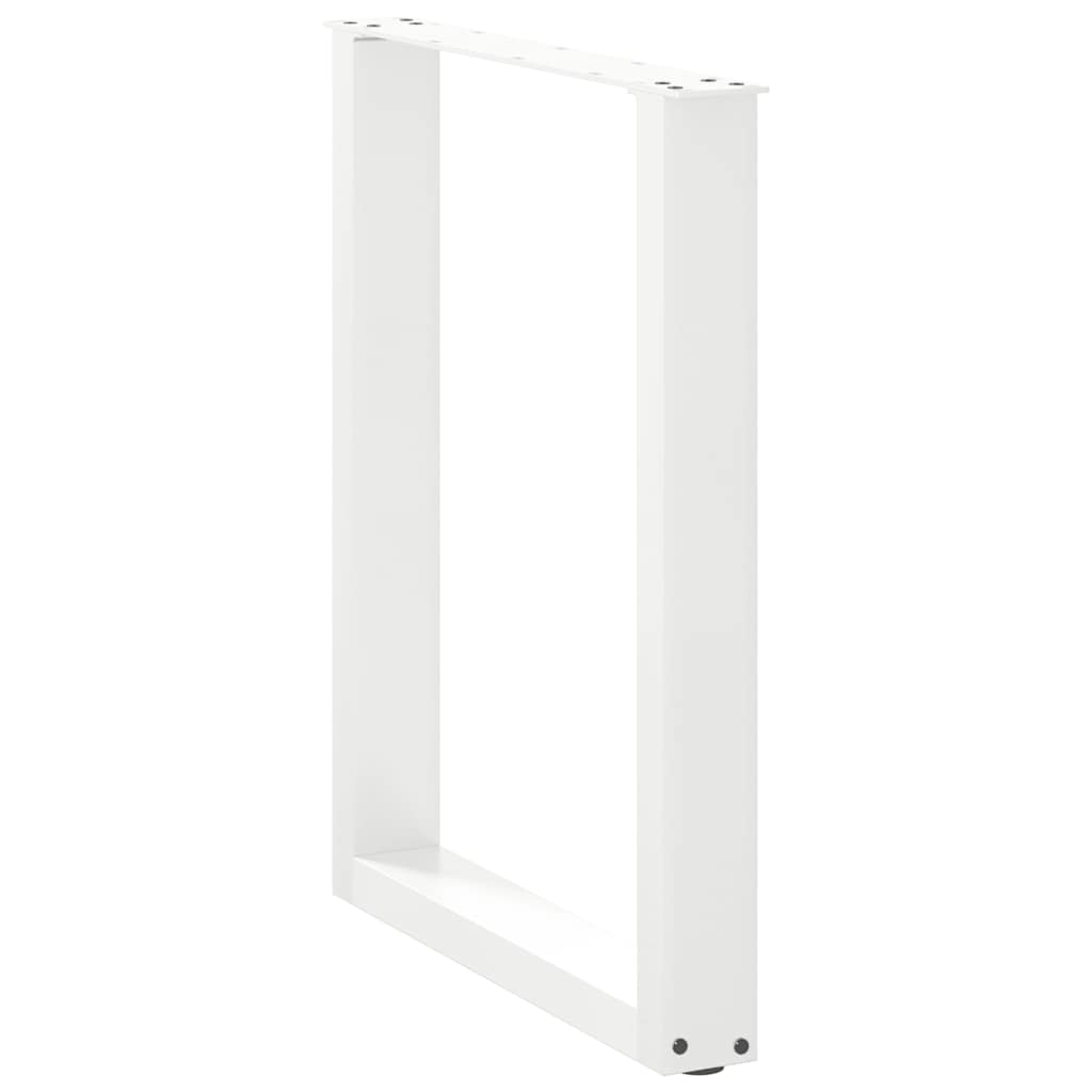 vidaXL Esstischbeine U-Form 3 Stk. Weiß 70x(72-73) cm Stahl