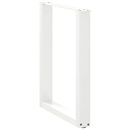 vidaXL Esstischbeine U-Form 3 Stk. Weiß 70x(72-73) cm Stahl