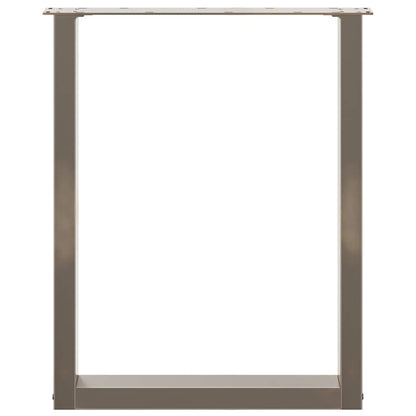 Esstischbeine U-Form 3 Stk. Naturstahl 70x(72-73) cm Stahl