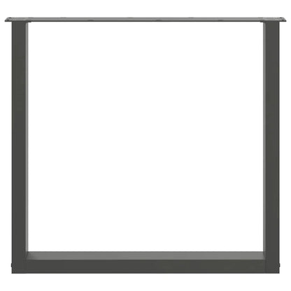 Esstischbeine U-Form 3 Stk. Anthrazit 80x(72-73) cm Stahl