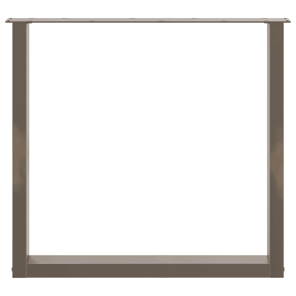 Esstischbeine U-Form 3 Stk. Naturstahl 80x(72-73) cm Stahl