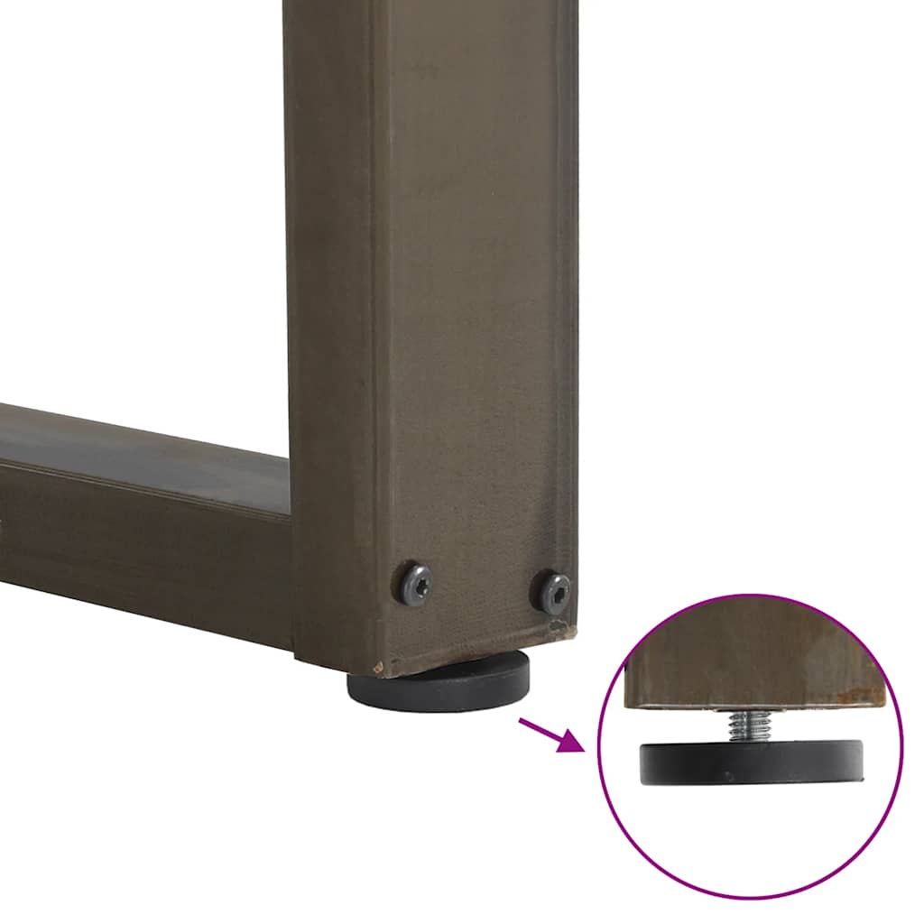 Esstischbeine U-Form 3 Stk. Naturstahl 80x(72-73) cm Stahl