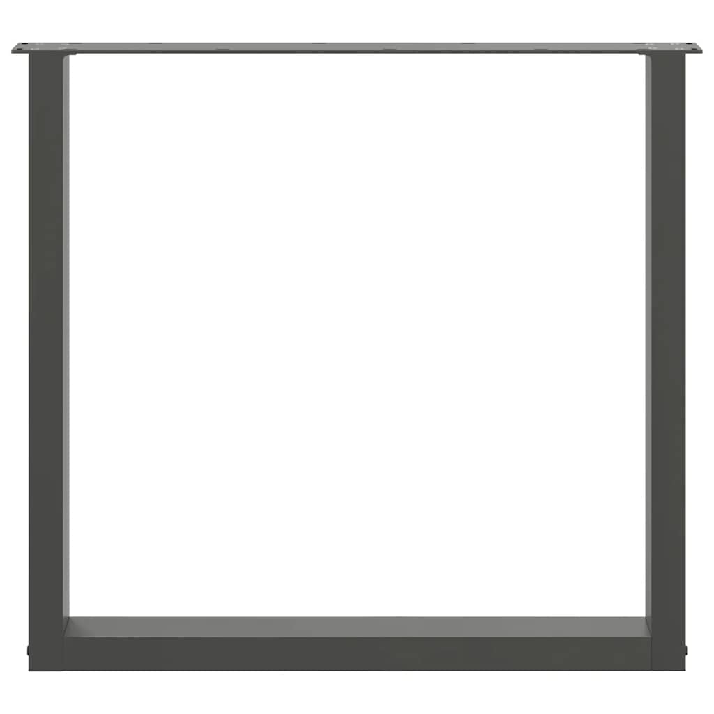 Esstischbeine U-Form 3 Stk. Anthrazit 90x(72-73) cm Stahl