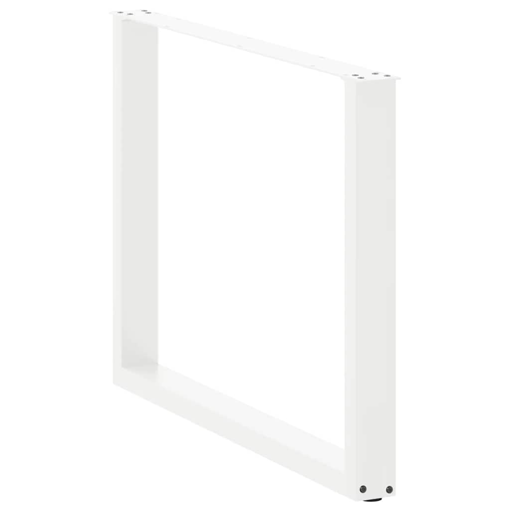 vidaXL Esstischbeine U-Form 3 Stk. Weiß 100x(72-73) cm Stahl
