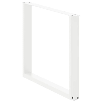 vidaXL Esstischbeine U-Form 3 Stk. Weiß 100x(72-73) cm Stahl