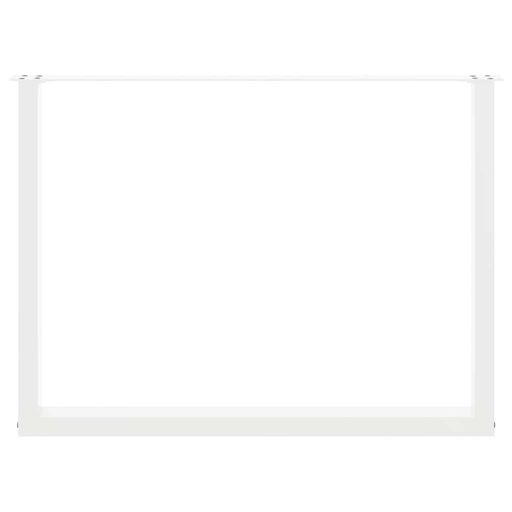 vidaXL Esstischbeine U-Form 3 Stk. Weiß 100x(72-73) cm Stahl