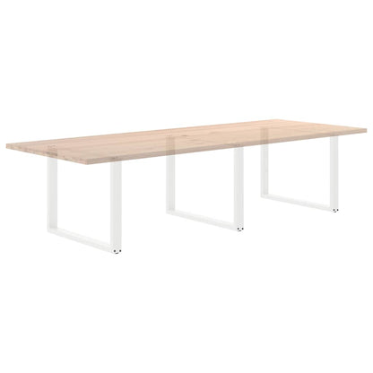 vidaXL Esstischbeine U-Form 3 Stk. Weiß 100x(72-73) cm Stahl