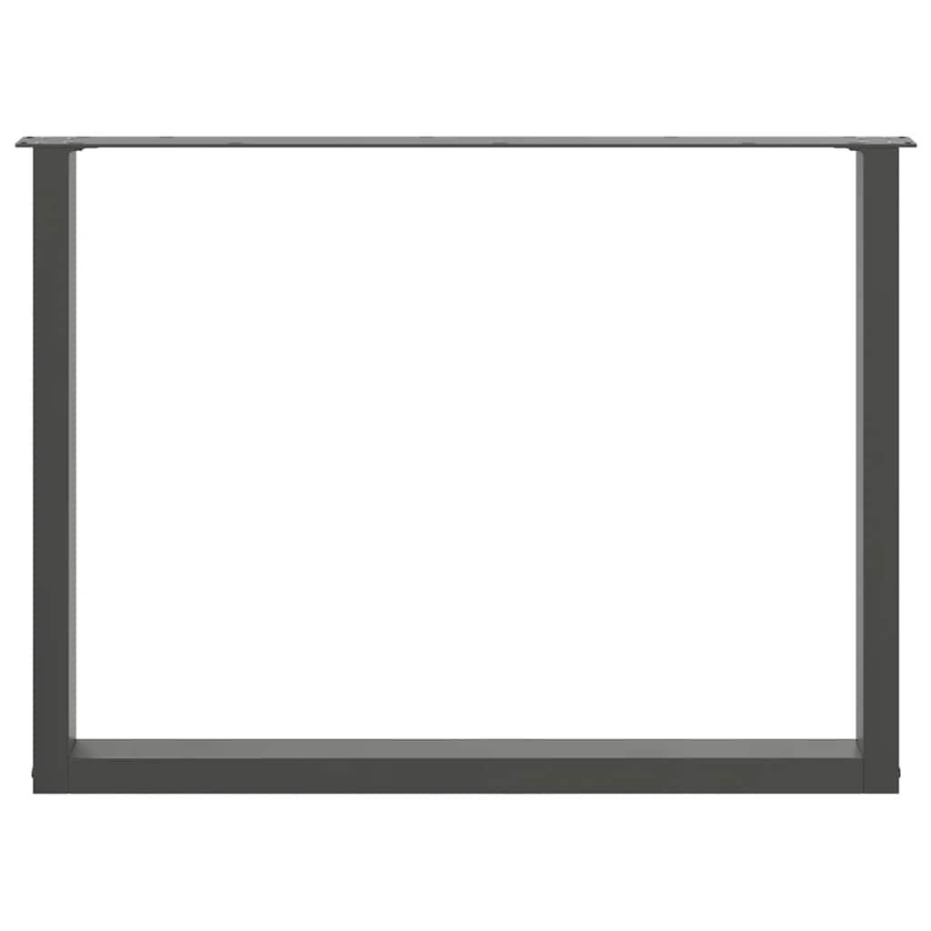 Esstischbeine U-Form 3 Stk. Anthrazit 100x(72-73) cm Stahl