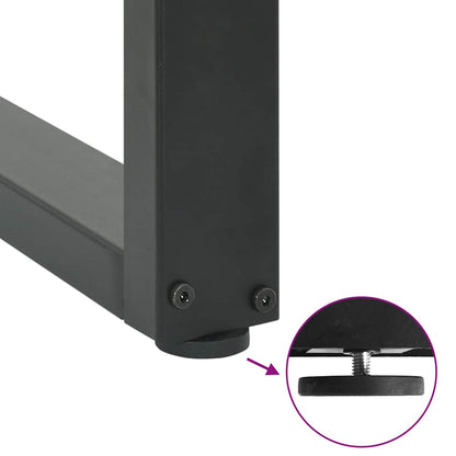 Esstischbeine U-Form 3 Stk. Anthrazit 100x(72-73) cm Stahl