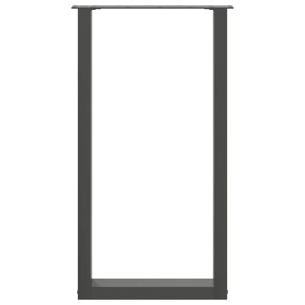 vidaXL Bartischbeine U-Form 2 Stk. Anthrazit 40x(90-91) cm Stahl