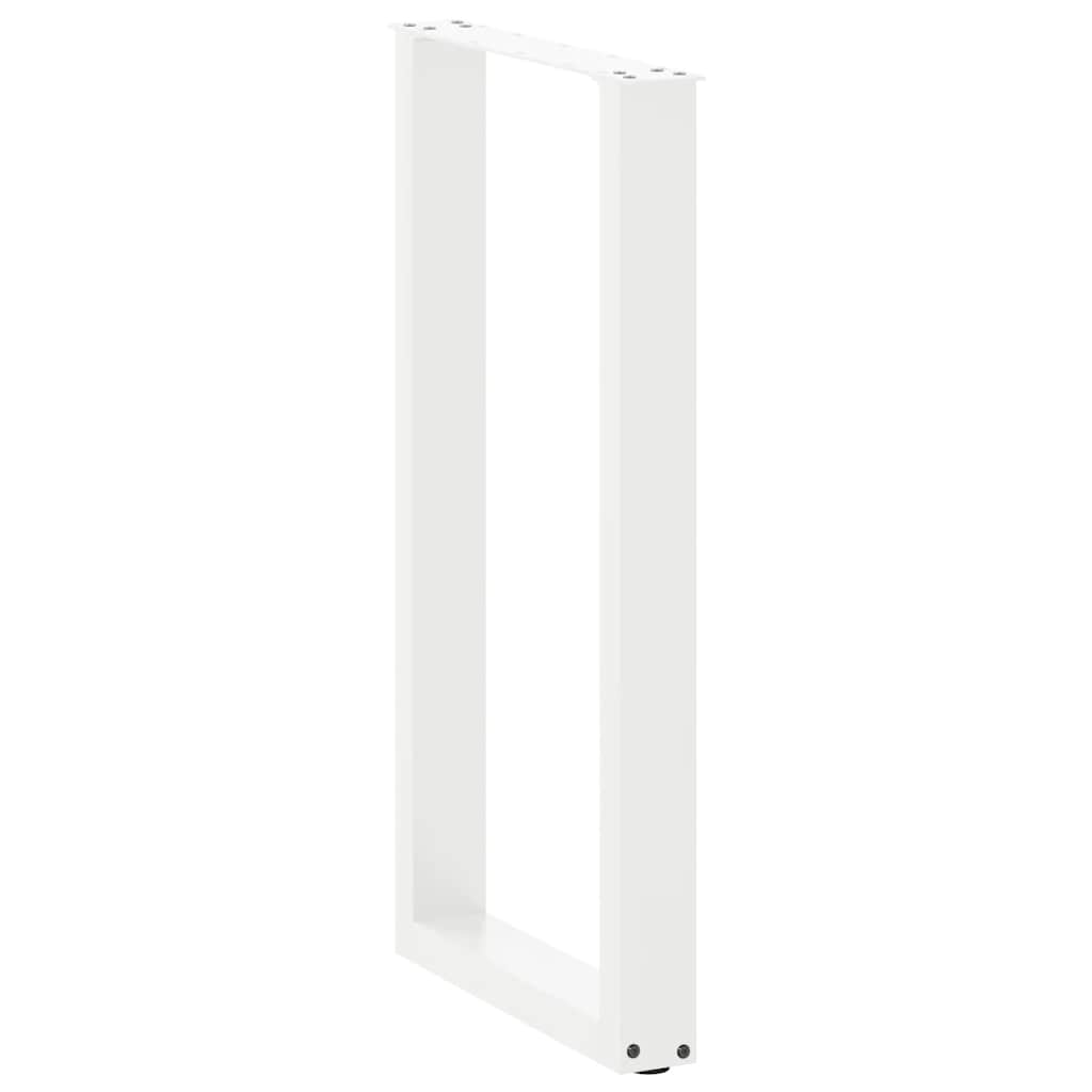 vidaXL Bartischbeine U-Form 2 Stk. Weiß 50x(90-91) cm Stahl