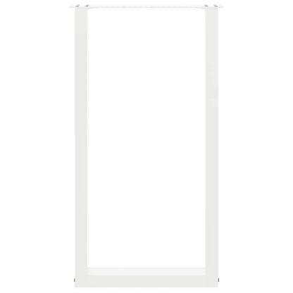 vidaXL Bartischbeine U-Form 2 Stk. Weiß 50x(90-91) cm Stahl