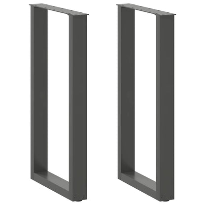 vidaXL Pieds de table de bar en U 2 pcs Anthracite 50x(90-91) cm Acier