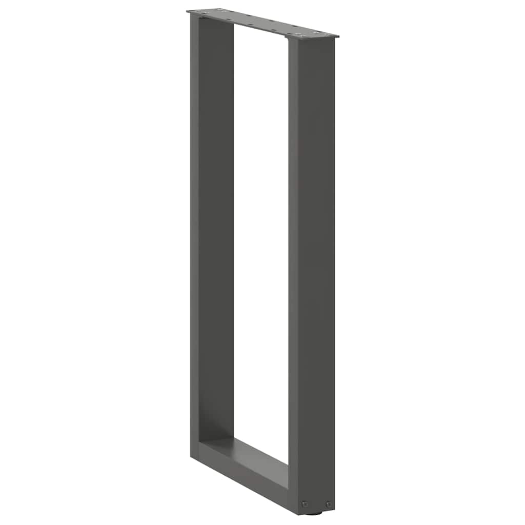 vidaXL Pieds de table de bar en U 2 pcs Anthracite 50x(90-91) cm Acier