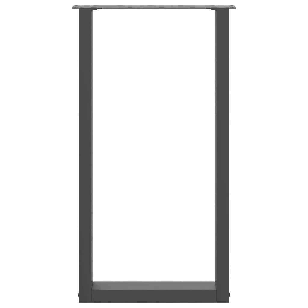 vidaXL Pieds de table de bar en U 2 pcs Anthracite 50x(90-91) cm Acier