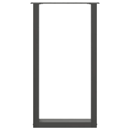 vidaXL Pieds de table de bar en U 2 pcs Anthracite 50x(90-91) cm Acier