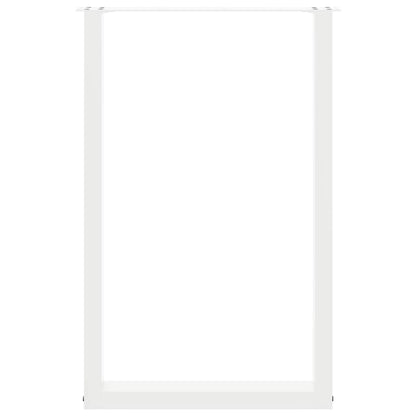 vidaXL Bartischbeine U-Form 2 Stk. Weiß 60x(90-91) cm Stahl