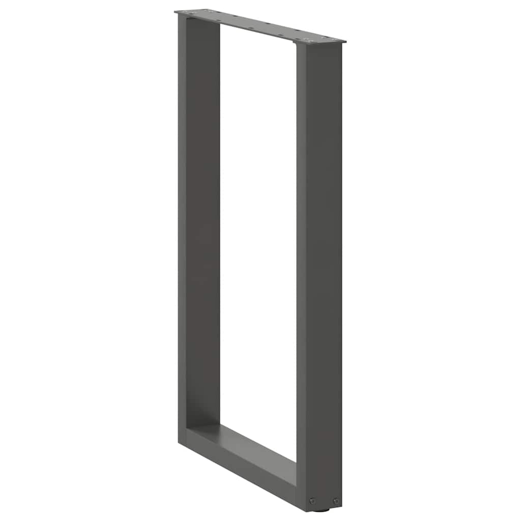 vidaXL Bartischbeine U-Form 2 Stk. Anthrazit 60x(90-91) cm Stahl