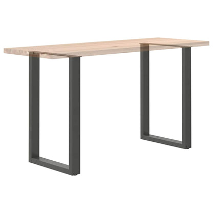 vidaXL Bartischbeine U-Form 2 Stk. Anthrazit 60x(90-91) cm Stahl