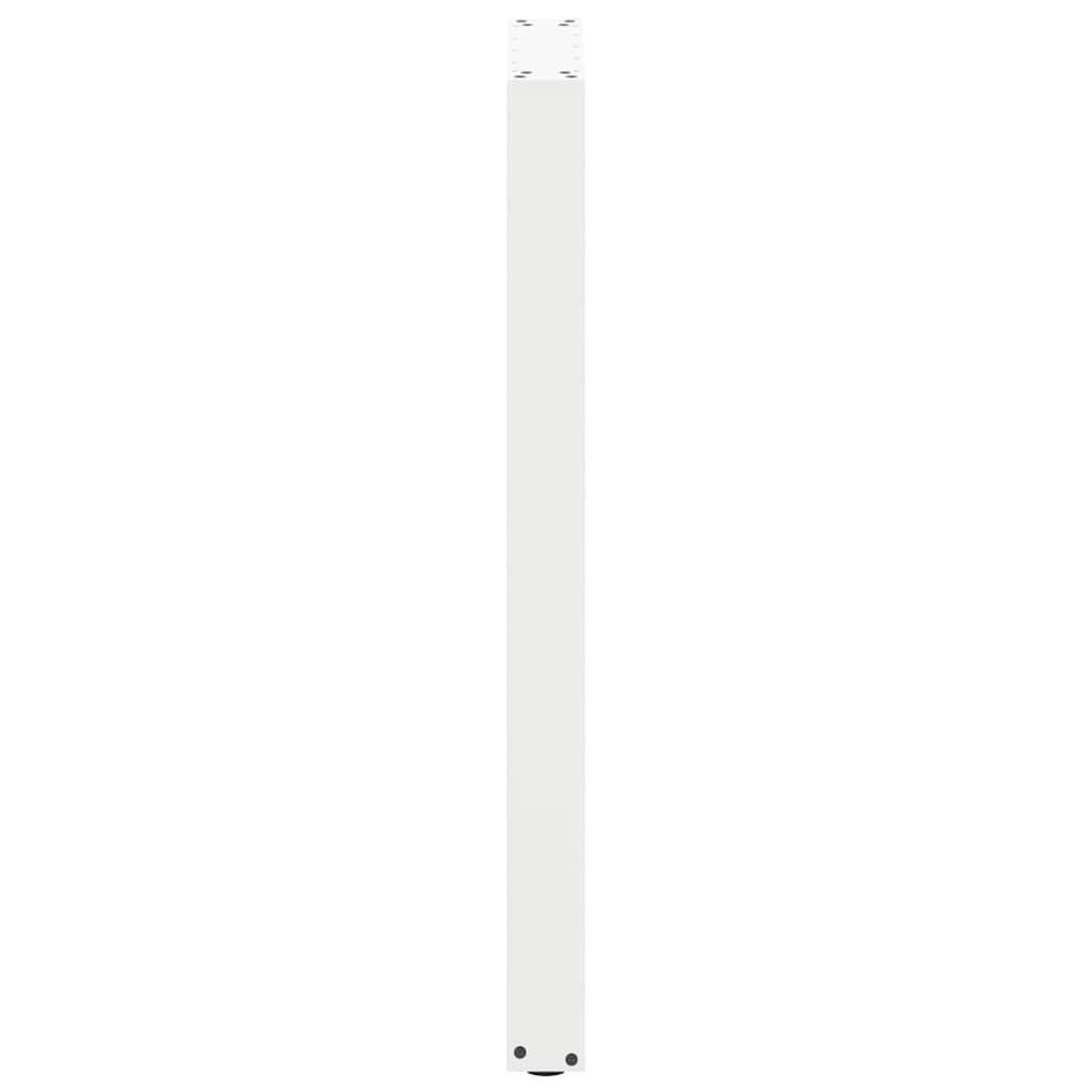 vidaXL Pieds de table de bar en U 2 pcs Blanc 40x(100-101) cm Acier