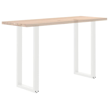 vidaXL Pieds de table de bar en U 2 pcs Blanc 40x(100-101) cm Acier