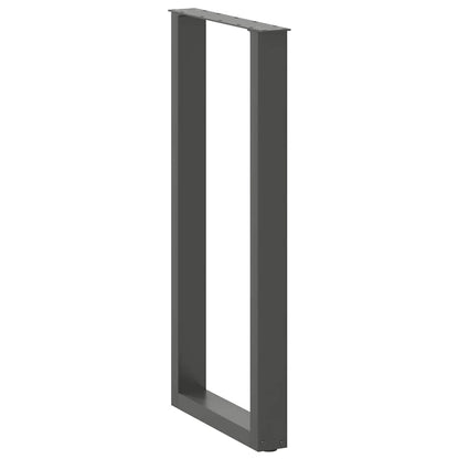 vidaXL Bartischbeine U-Form 2 Stk. Anthrazit 40x(100-101) cm Stahl