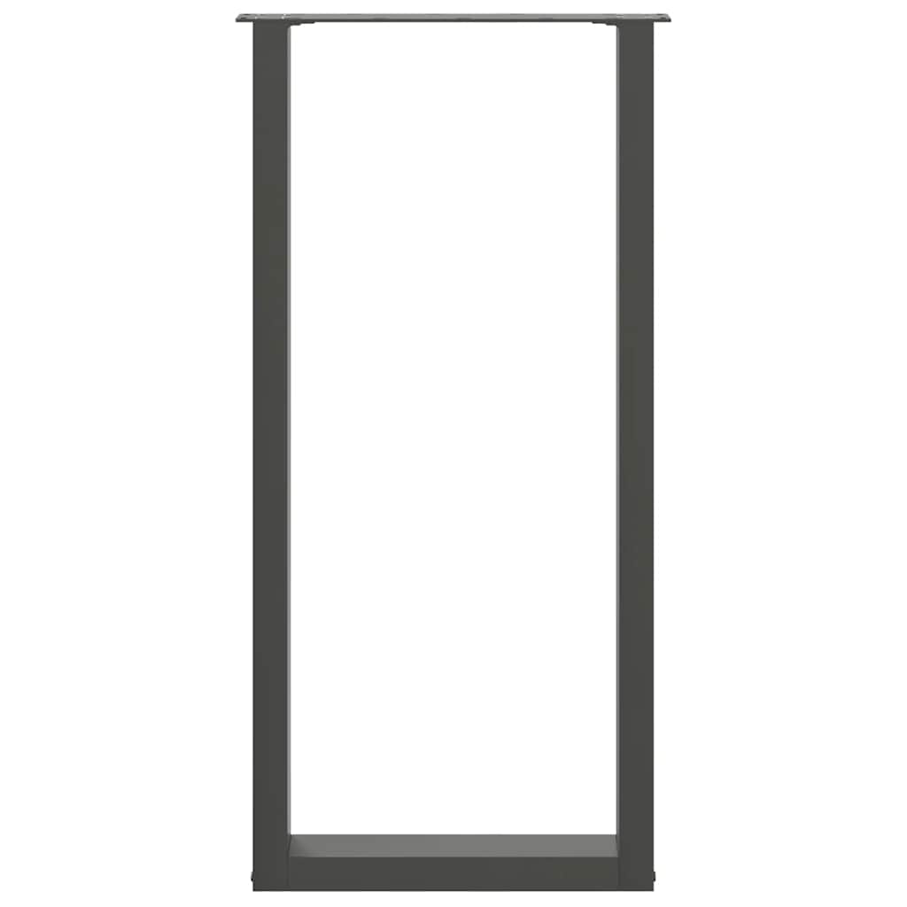 vidaXL Bartischbeine U-Form 2 Stk. Anthrazit 40x(100-101) cm Stahl
