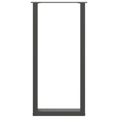 vidaXL Bartischbeine U-Form 2 Stk. Anthrazit 40x(100-101) cm Stahl