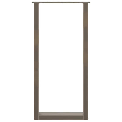 vidaXL Bartischbeine U-Form 2 Stk. Naturstahl 40x(100-101) cm Stahl