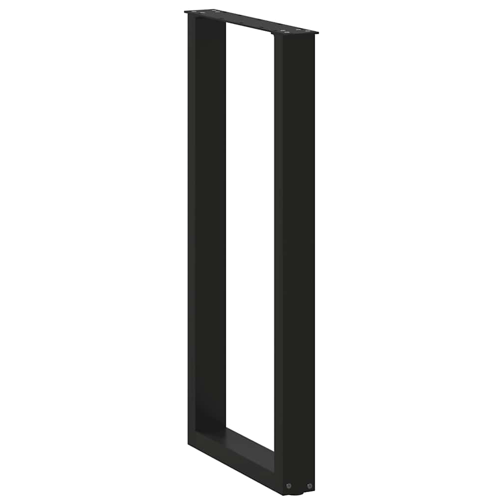 vidaXL Bartischbeine U-Form 2 Stk. Schwarz 50x(100-101) cm Stahl