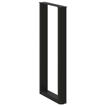 vidaXL Bartischbeine U-Form 2 Stk. Schwarz 50x(100-101) cm Stahl