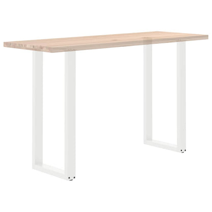 vidaXL Bartischbeine U-Form 2 Stk. Weiß 50x(100-101) cm Stahl