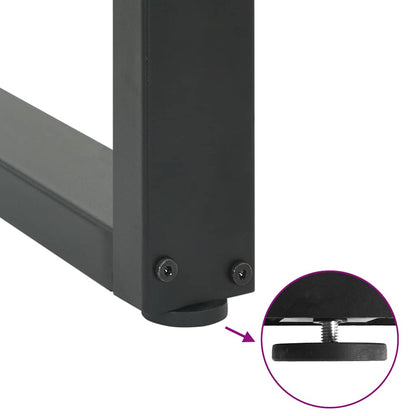 Bartischbeine U-Form 2 Stk. Anthrazit 50x(100-101) cm Stahl