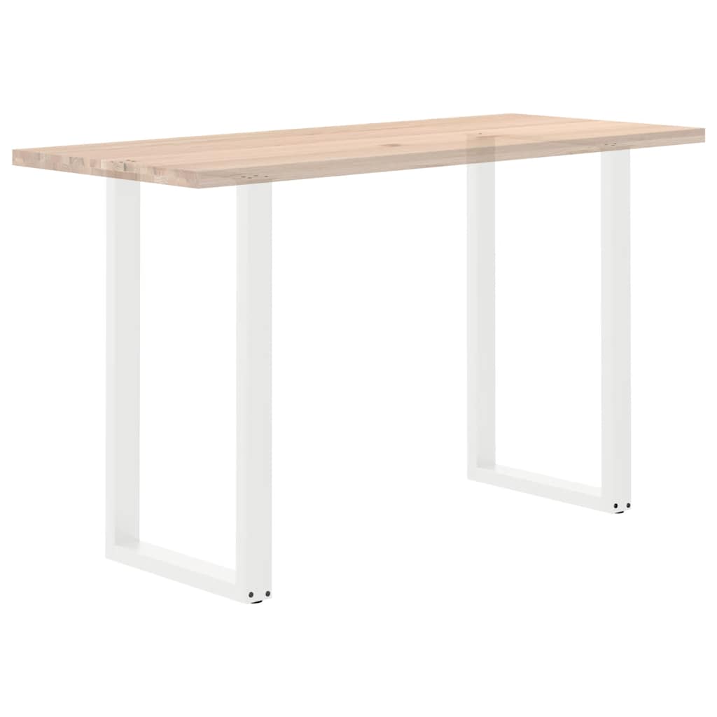 vidaXL Bartischbeine U-Form 2 Stk. Weiß 60x(100-101) cm Stahl