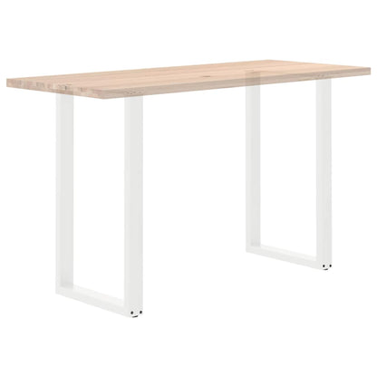 vidaXL Bartischbeine U-Form 2 Stk. Weiß 60x(100-101) cm Stahl