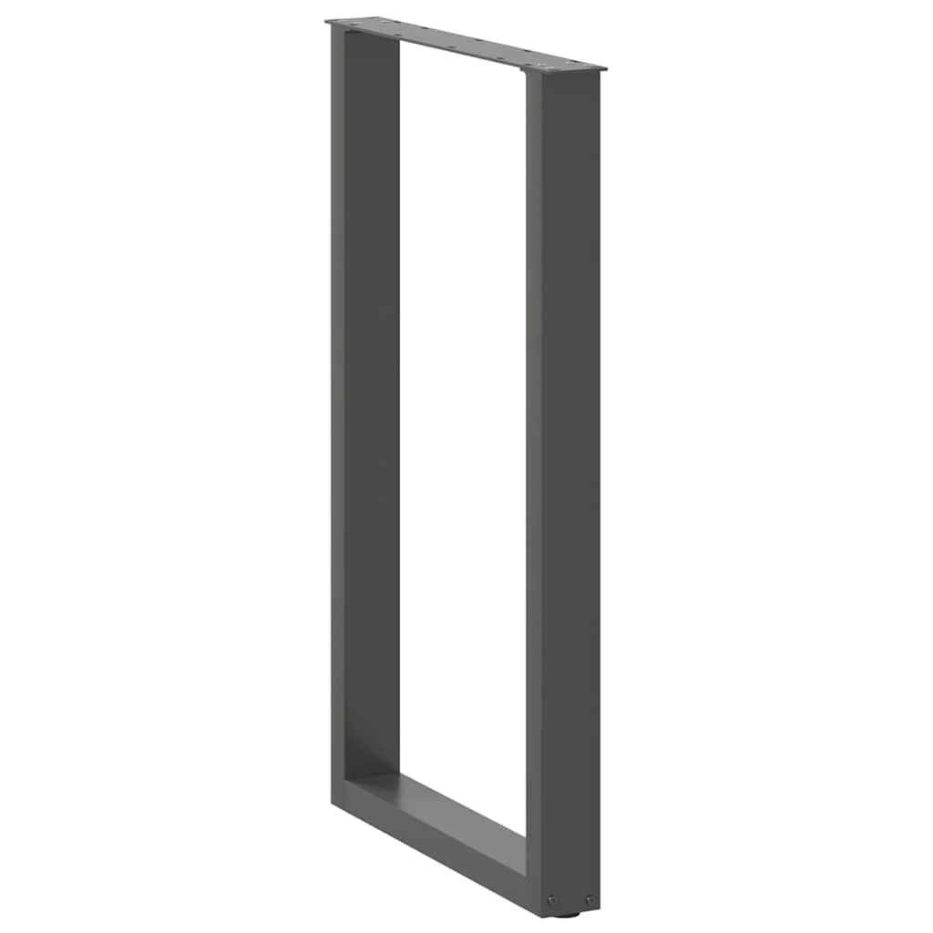 vidaXL Bartischbeine U-Form 2 Stk. Anthrazit 60x(100-101) cm Stahl
