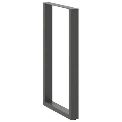 vidaXL Bartischbeine U-Form 2 Stk. Anthrazit 60x(100-101) cm Stahl