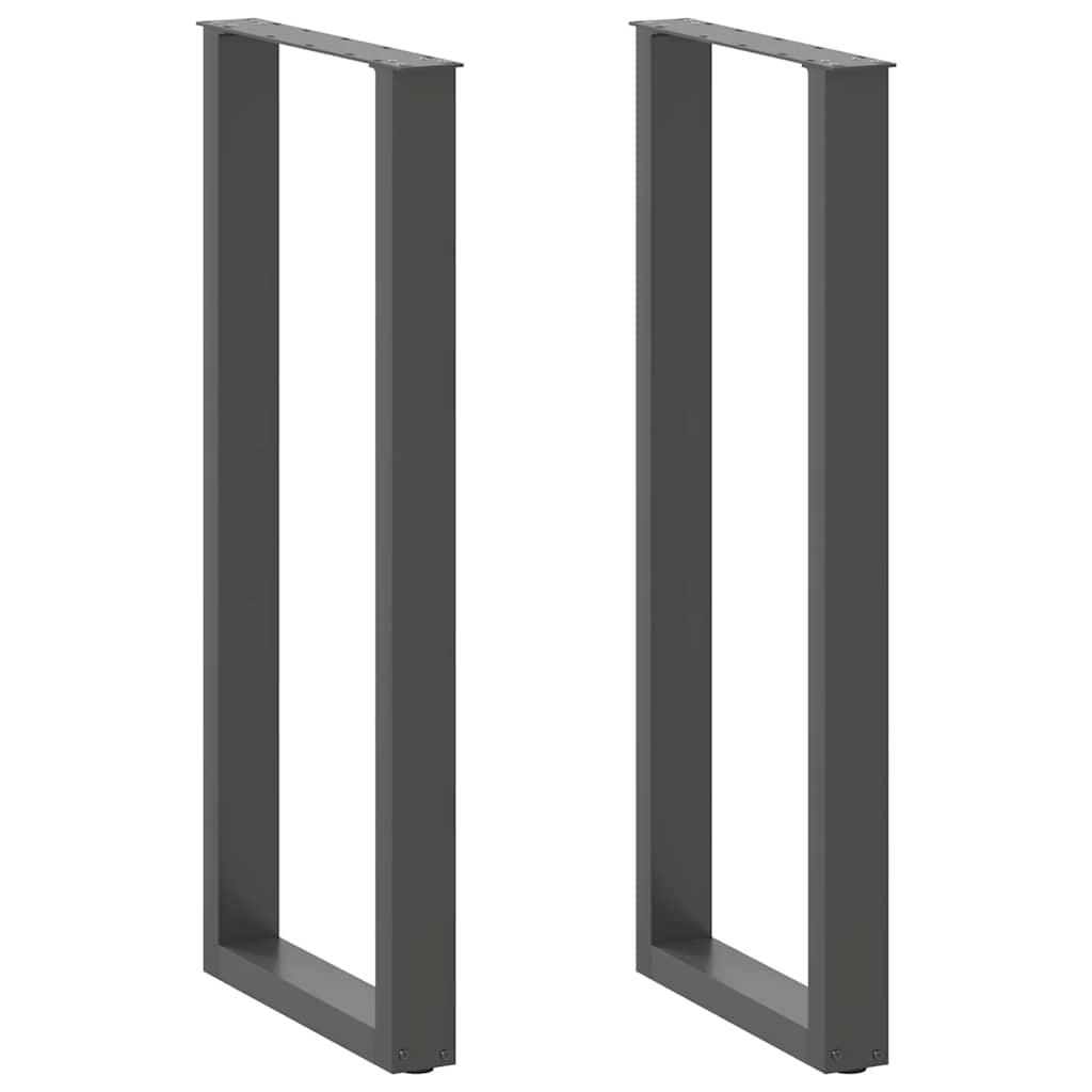 vidaXL Bartischbeine U-Form 2 Stk. Anthrazit 40x(110-111) cm Stahl