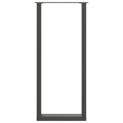 vidaXL Bartischbeine U-Form 2 Stk. Anthrazit 40x(110-111) cm Stahl